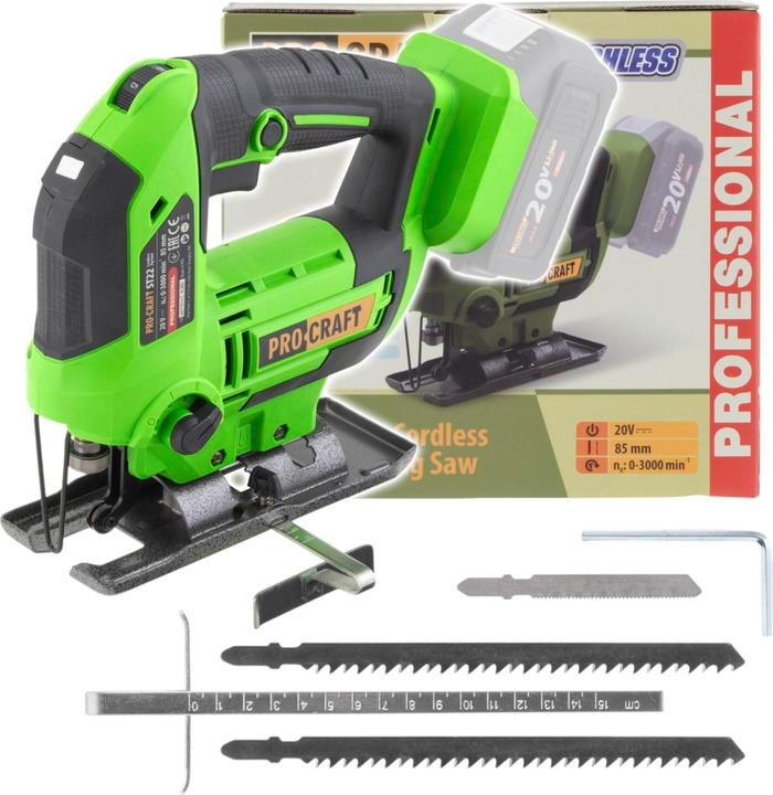 Produktbild Procraft ST22 Akku Stichsäge 20 V 80 mm Brushless Solo - ohne Akku, ohne Ladegerät