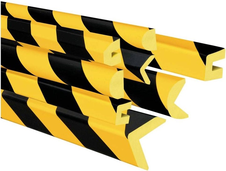 Actual product image Moravia Edge protection bracket 47/47 self-adhesive, yellow-black