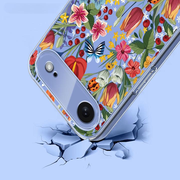 Immagine prodotto Cover-Discount iPhone 17 Air - Silikon Gummi Hülle Blumen (Apple iPhone 17 Pro)