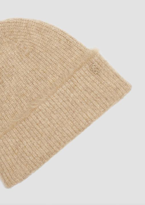 Produktbild S.Oliver Mütze Wollmix-Strickmütze mit Fransen (One Size)