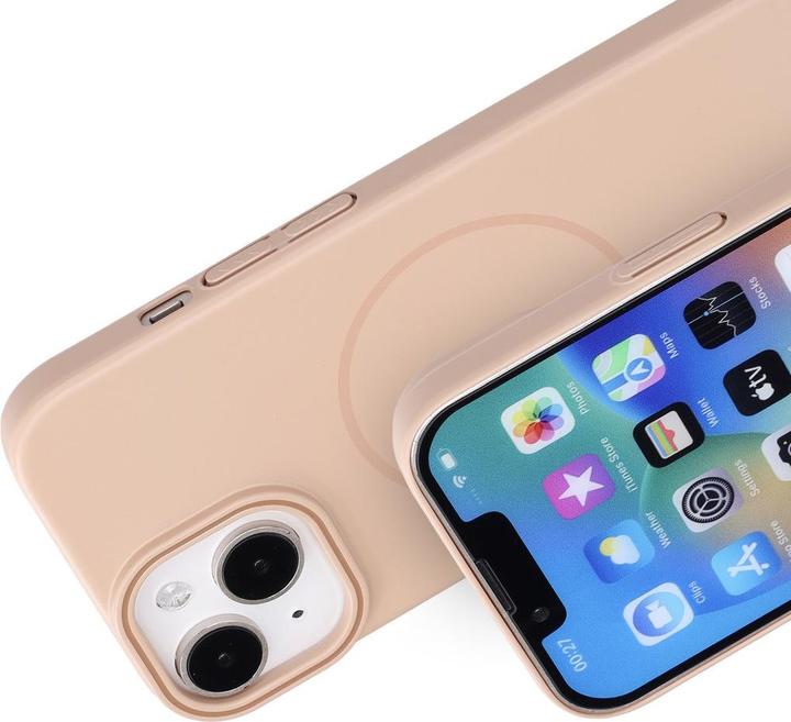 Actual product image Mobiparts Slim Line Case Apple iPhone 15 (MagSafe Compatible) Dune Sand (Apple iPhone 14, Apple iPhone 15, Apple iPhone 5)