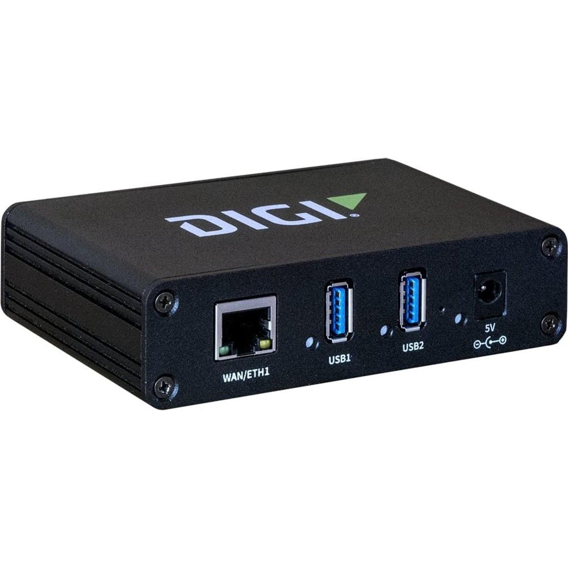 Digi AnywhereUSB 2 Plus (USB-C, 2 Ports), Dockingstation + USB Hub, Schwarz