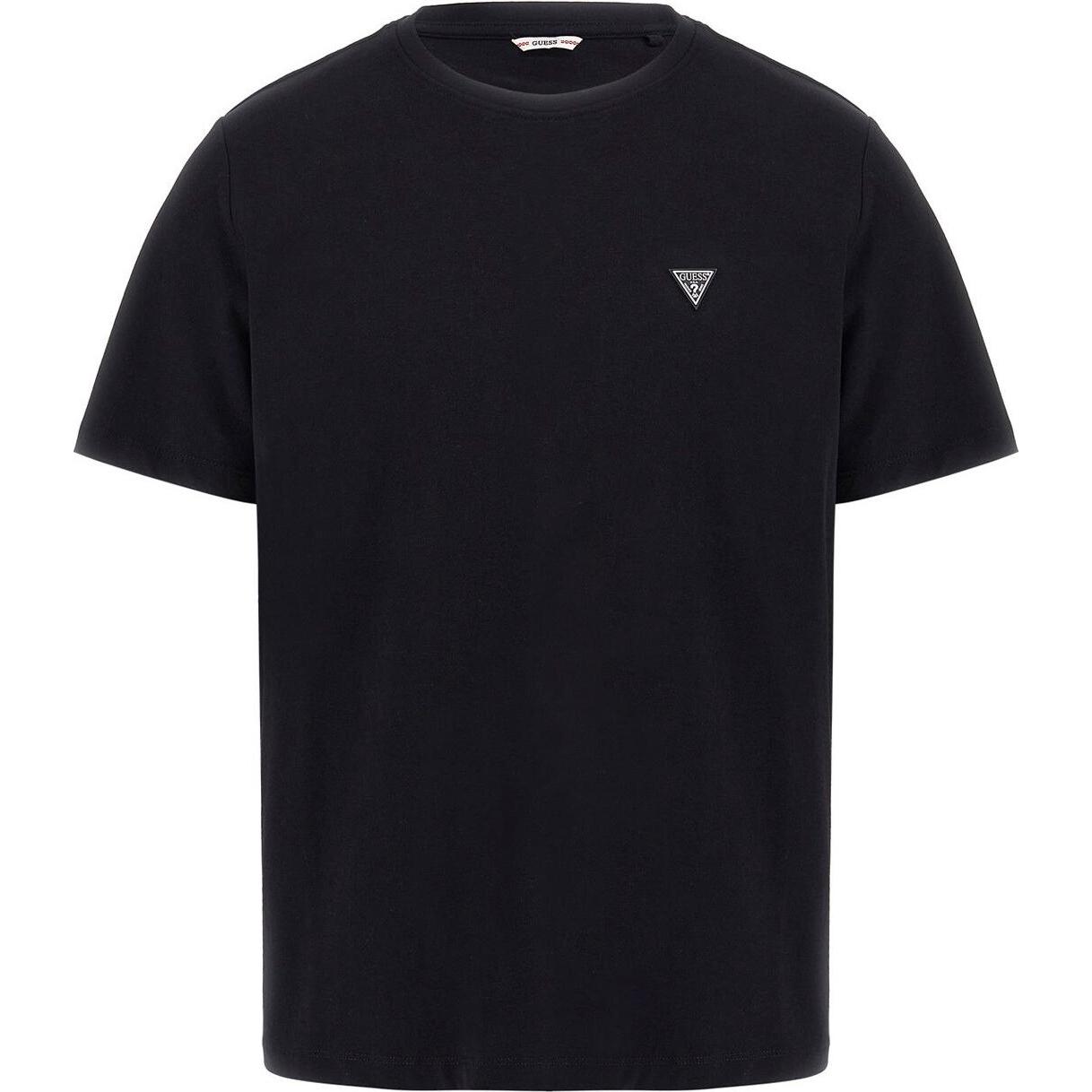 Guess, Herren, Shirt, Cn Patch, Schwarz, (XL)