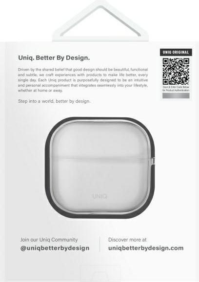 Actual product image Uniq case Glase AirPods 4 glossy clear (Headphone sleeve)