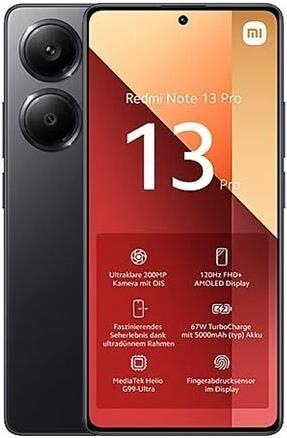 Immagine prodotto Xiaomi Redmi Note 13 Pro (512 GB, Midnight Black, 6.67", Doppia SIM Ibrida, 200 Mpx, 4G)