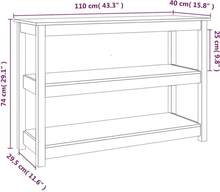 Produktbild vidaXL Konsolentisch (40 x 40 x 74 cm)
