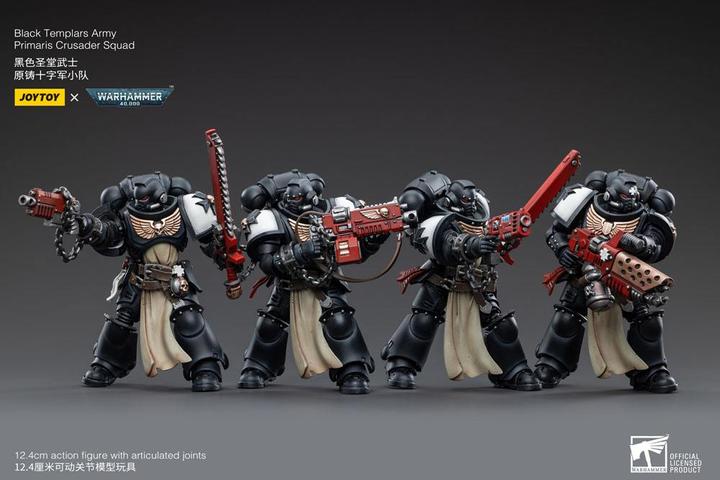 Produktbild Joy Toy Warhammer 40k 4er-Pack 1Black Templars Army Primaris Crusader Squad