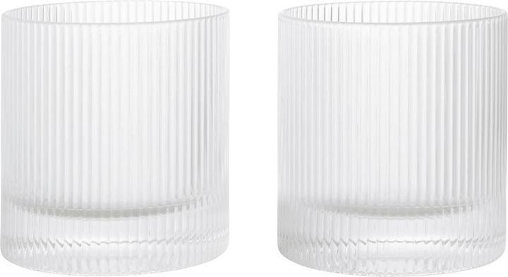 Ferm Living Ripple Tumbler Glasses - Set of 2 - Clear (0.25 l, 2x)