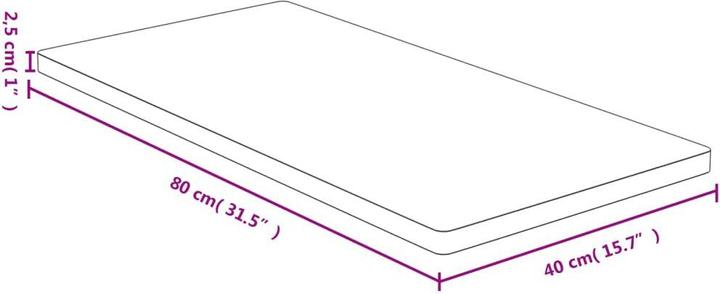 Produktbild VidaXL Manon (40 x 2.5 x 80 cm)