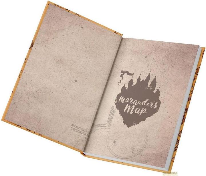 Actual product image SD Toys Harry Potter Notebook with Glow-in-the-Dark Map of the Rumbler (A5, Hardcover)