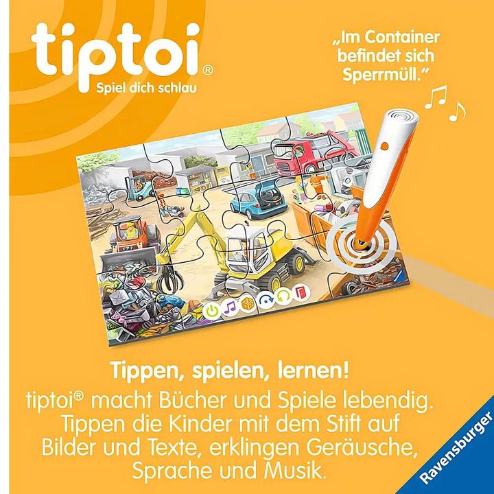 Produktbild tiptoi Puzzle für kleine Entdecker: Müllabfuhr (12 Teile)