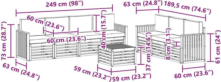 Produktbild vidaXL Outdoor-Sofa