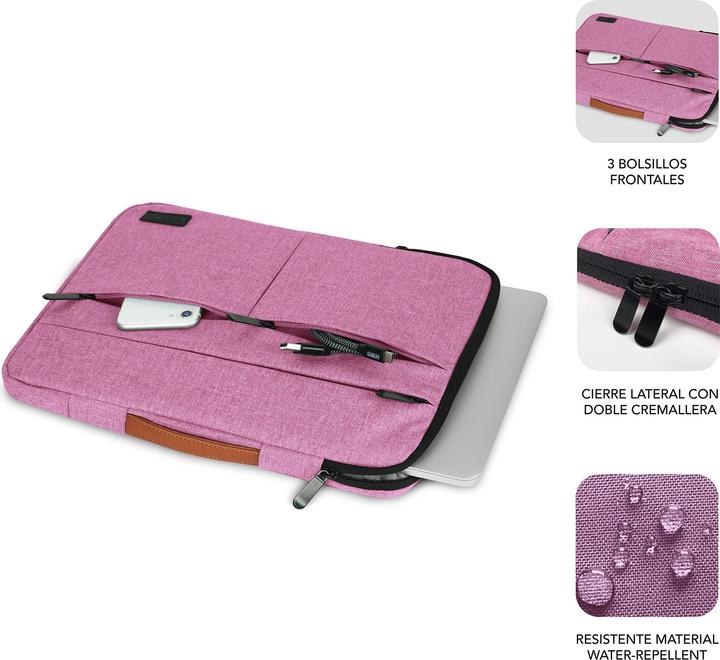 Immagine prodotto Subblim FUNDA PORTATIL AIR PADDING 360 SLEEVE 15,6" ROSA (15.60", Universale)