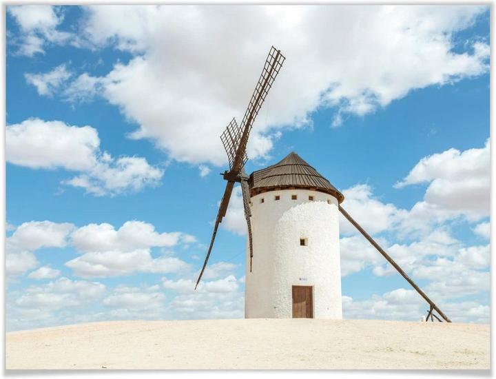 Immagine prodotto Trenddeko Mulini a vento sul percorso di Don Chisciotte in Spagna (40 x 30 cm)