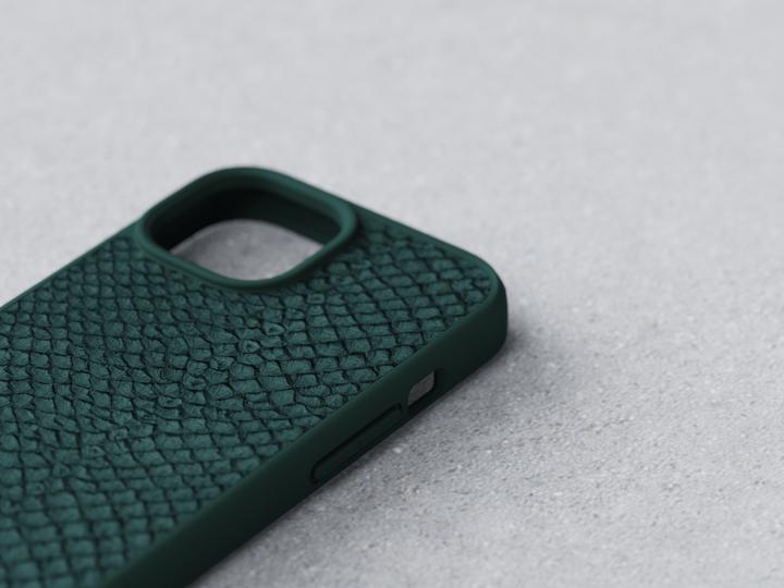 Produktbild Njord Hard-Cover Salm.Leather Magsafe Case Dark Green (Apple iPhone 15)