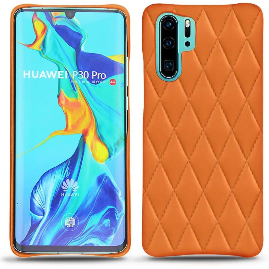 Noreve Lederschutzhülle (Huawei P30 Pro), Smartphone Hülle, Orange