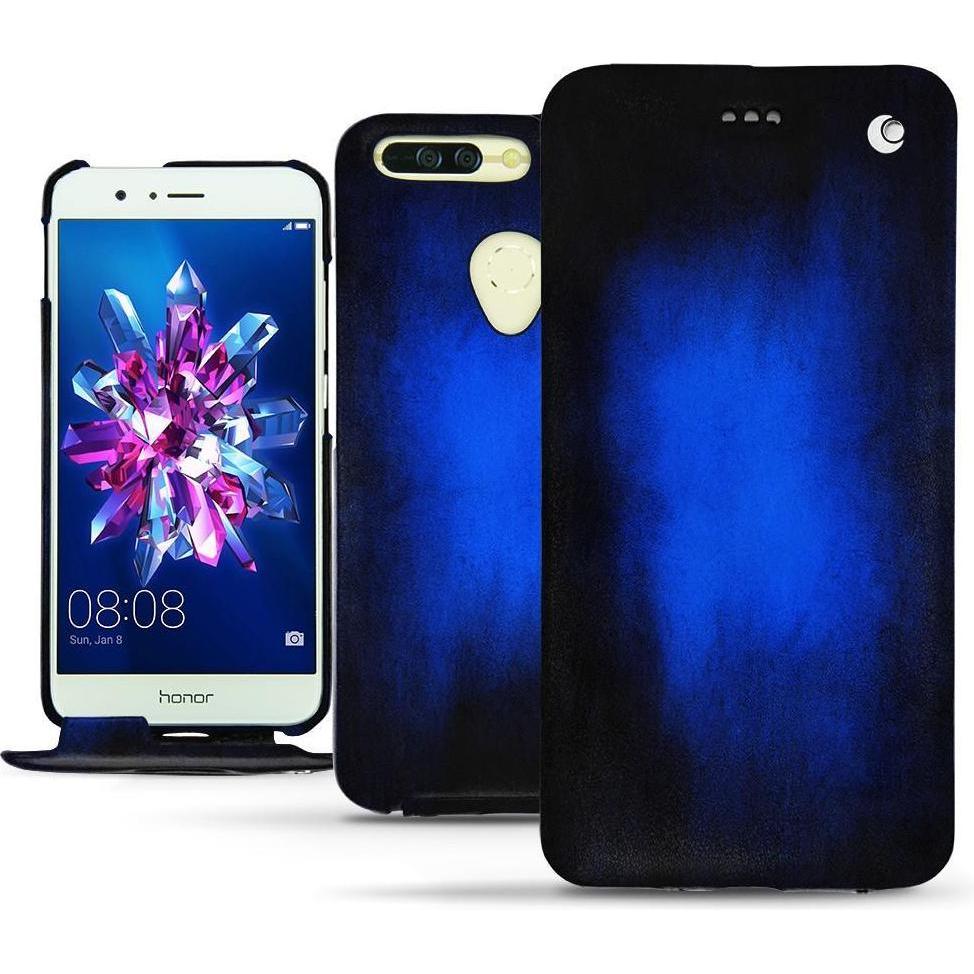 Thumbnail - Noreve Lederschutzhülle vertikal (Honor 8 Pro), Smartphone Hülle, Blau