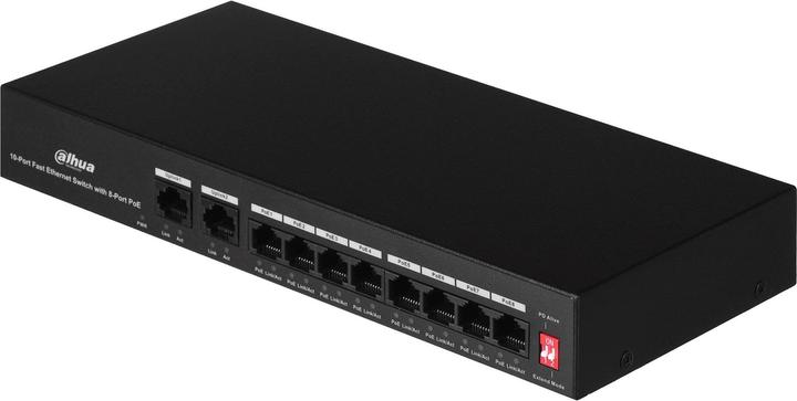 Actual product image Dahua PoE DH-PFS3010-8ET-65 network switch Fast Ethernet (10/100) Power over Ethernet (8 Ports)