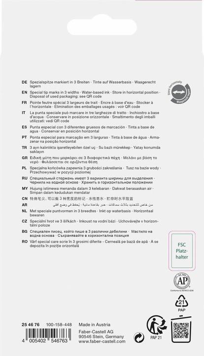 Produktbild Faber-Castell Textmarkeretui 6ST Superfluo Metallic (6x)