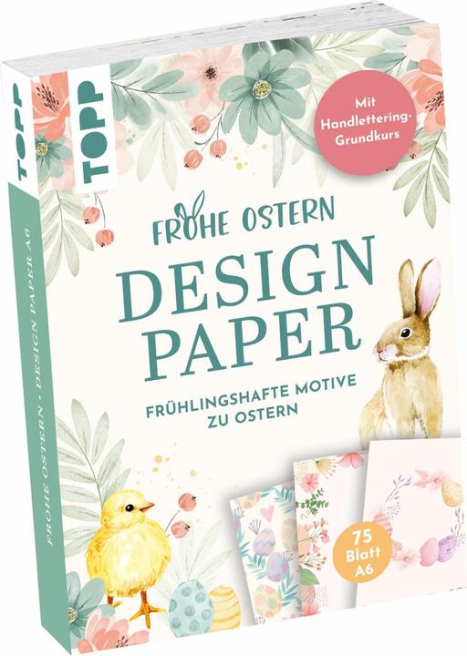 Actual product image Topp Handlettering Design Paper Pad "Happy Easter", A6 (75 pcs.)