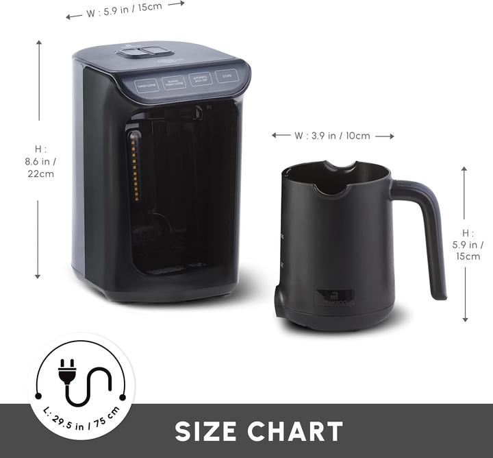 Produktbild Karaca Hat?r Roast Tuerkische Kaffeemaschine Schwarz