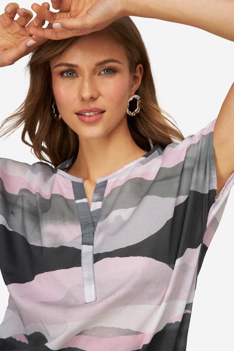 Produktbild Laurasøn Bluse, Blätter Print, Rundhals (M)