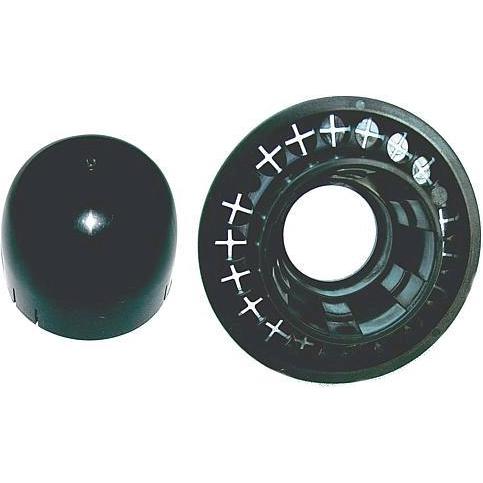 EGB M10070 Mastkappe mit Kabelführung, SAT Zubehör, Schwarz