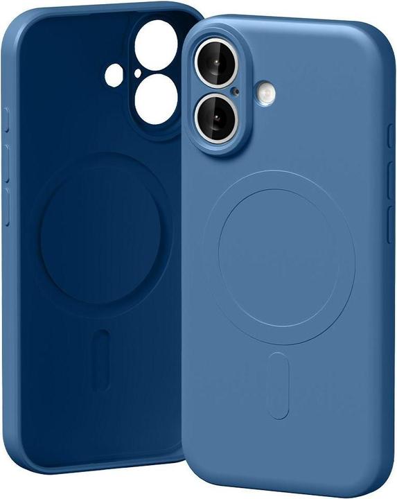 Actual product image Semi-Silicone MagSafe Case for iPhone 17 Blue (Apple iPhone 17)