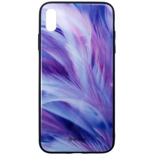 Tellur Cover Glass print for iPhone XS MAX feather (Apple iPhone XS Max), Smartphone Hülle