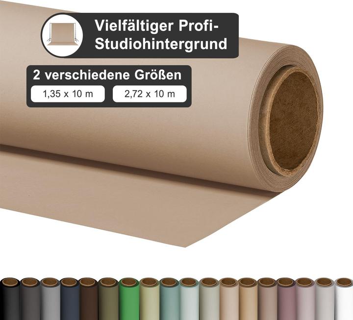 Produktbild Walimex pro Hintergrundkarton 1,35x10m, light beige (135 cm)