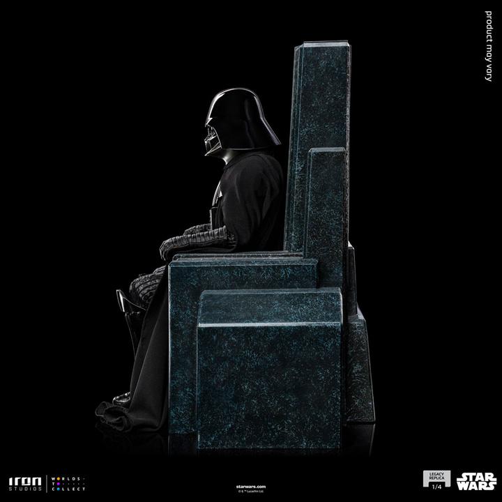 Actual product image Iron Studios Star Wars Legacy Replica 1/4 Darth Vader on Throne