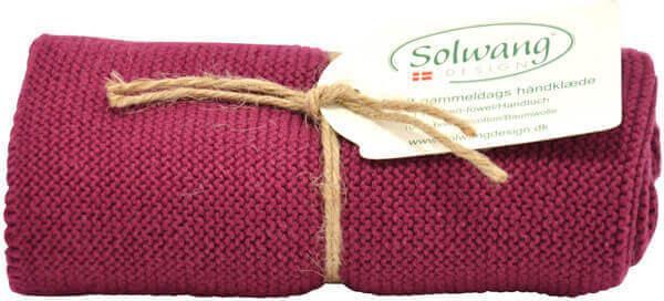 SOLWANG Gestricktes Küchenhandtuch aus Bio-Baumwolle, 100% vegan, 37 x 42 cm Dunkel petrol (37 x 42 cm)
