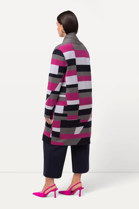 Actual product image Ulla Popken Mixed Print Longline Cardigan (50, 52)
