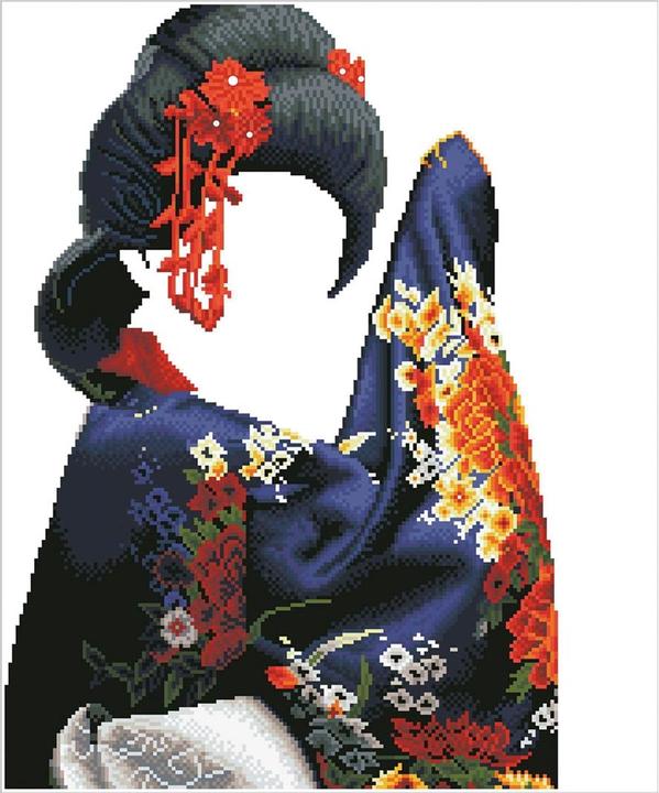 Actual product image Diamond Dotz Diamond Painting Geisha