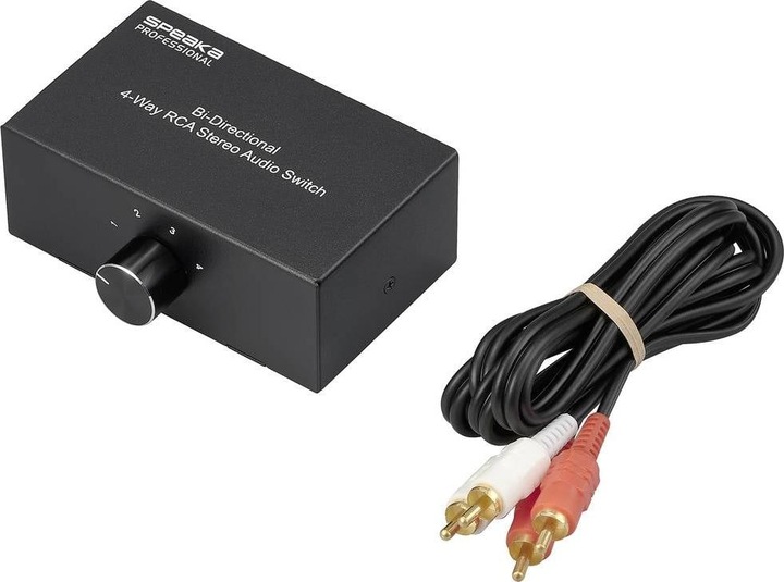 Produktbild SpeaKa Professional 1+4 Port Cinch-Audio-Switch mit Audio-Ports