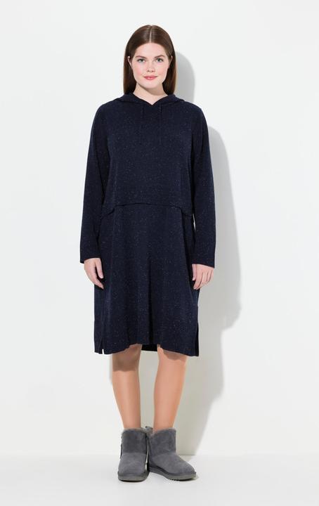 Produktbild Ulla Popken Strickkleid, Noppen, Kapuze, Langarm (60)