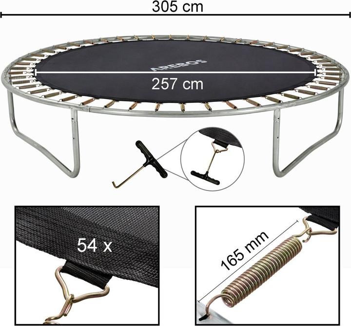 Actual product image Arebos Trampoline jumping mat