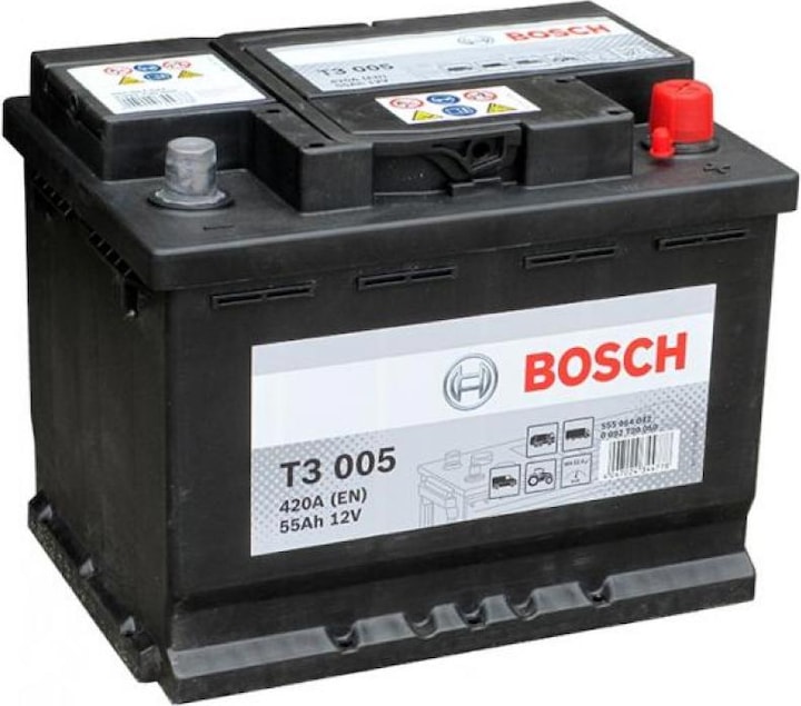 Produktbild Bosch Automotive Starterbatterie T3 005 (12 V, 55 Ah, 420 A)