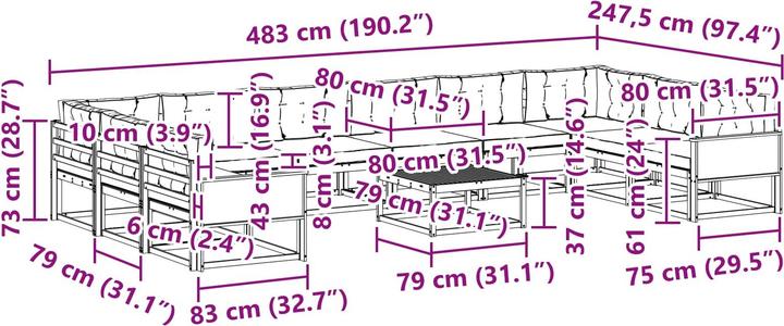 Produktbild vidaXL Outdoor-Sofa