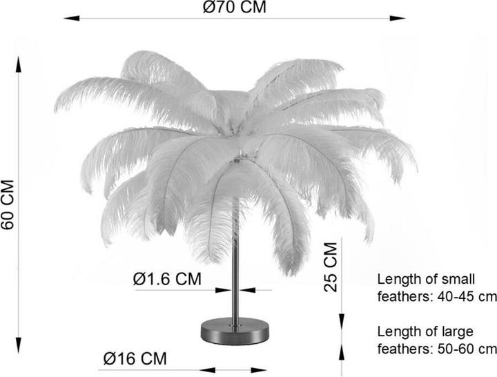 Image du produit Kare Design Lampe de table Feather Palm Rusty Red 60cm (E27)