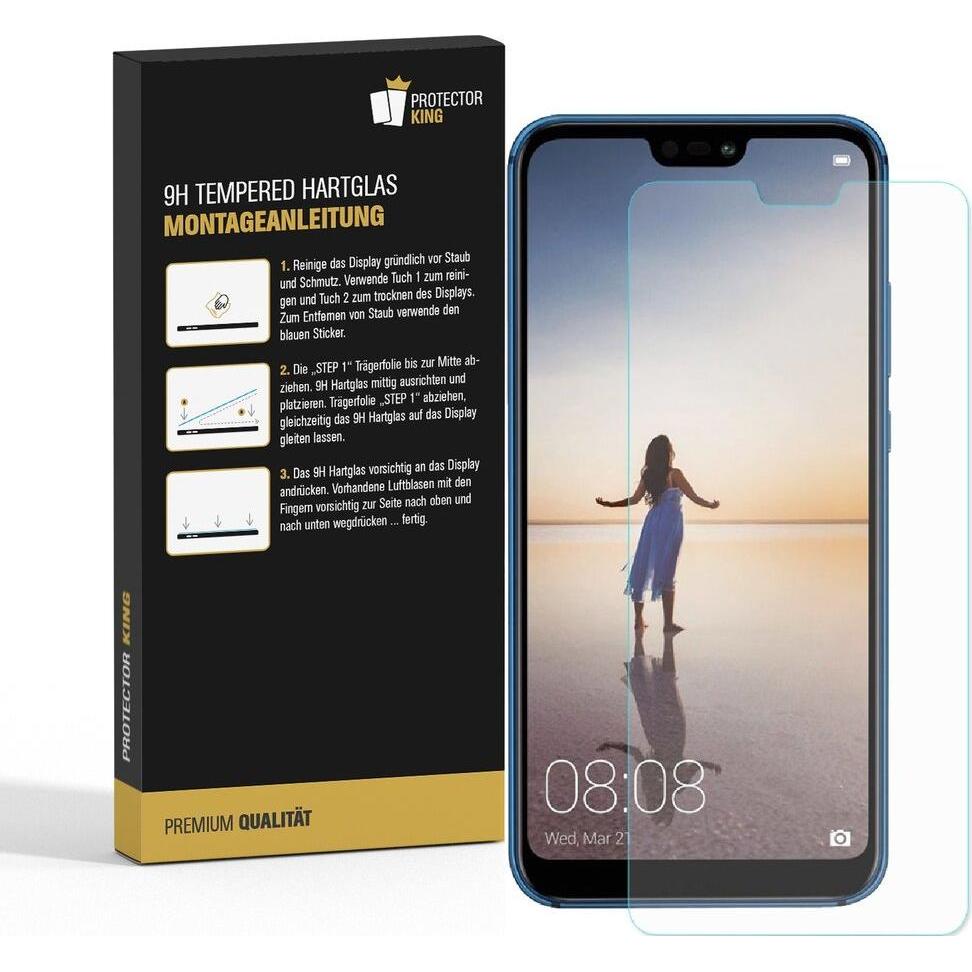 Thumbnail - Protectorking 6x echtes Tempered 9H Panzerhartglas 3D KLAR (6 Stück, Huawei P20 Lite), Smartphone Schutzfolie