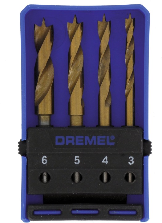 Immagine prodotto Dremel Set di punte per legno Ø 3.0 / 4.0 / 5.0 / 6.0 mm (4 pezzi) (3, 4, 5, 6 mm)