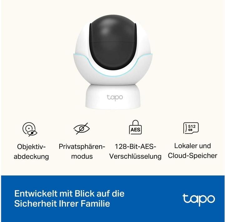 Actual product image TP-Link Tapo C840 Dual-Objektiv Smart Baby Kamera (1920 x 1080 Pixels, 2560 x 1440 Pixels)