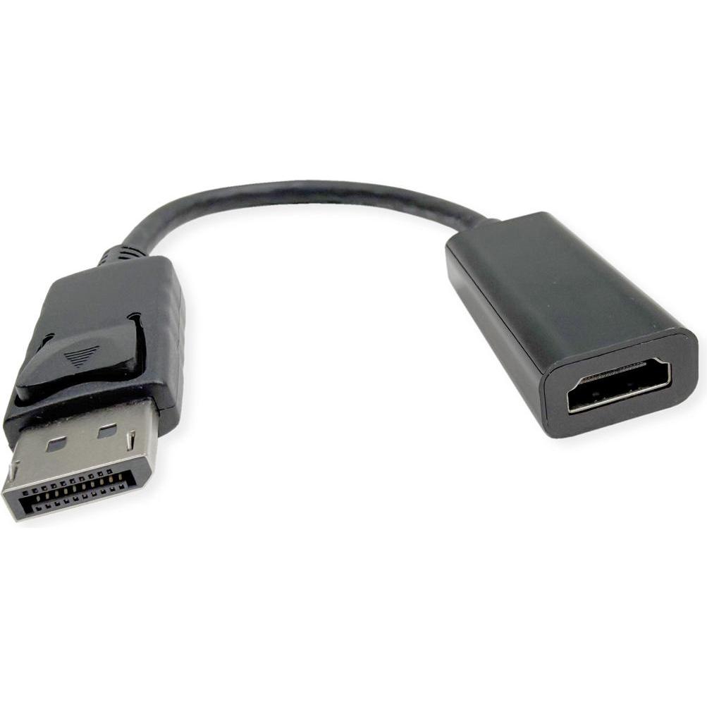 Roline Nero 8K Displayport-Hdmi Adapter, Dp St - Hdmi Bu (Hdmi, 23 Cm), Adattatore Dati + Video,