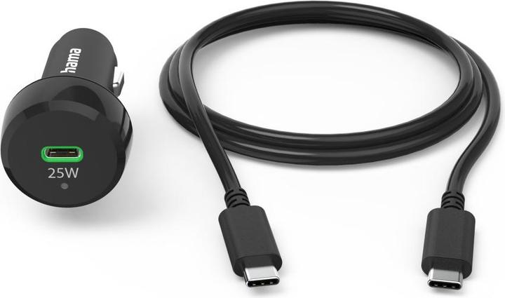 Produktbild Hama Kfz-Ladeset, USB-C, 25 Watt, Schwarz