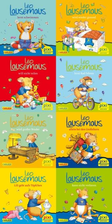 Actual product image Pixi-Bundle 8er Serie 219: Leo Lausemaus (German, Anna Casalis, 2014)