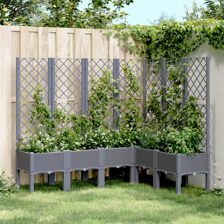 Actual product image VidaXL Planter with trellis PP