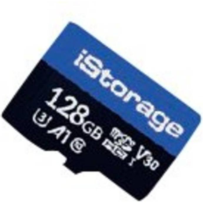 Thumbnail - iStorage microSD (1-Pack) (128 GB, microSDXC, U3, UHS-III), Speicherkarte, Blau, Schwarz