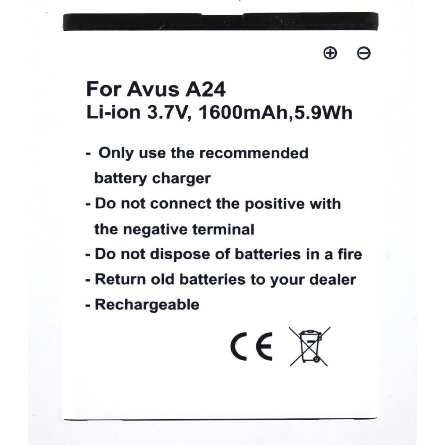 AGI Akku kompatibel mit Avus A24/B018 - Akku - 1.600 mAh, Smartphone Akku