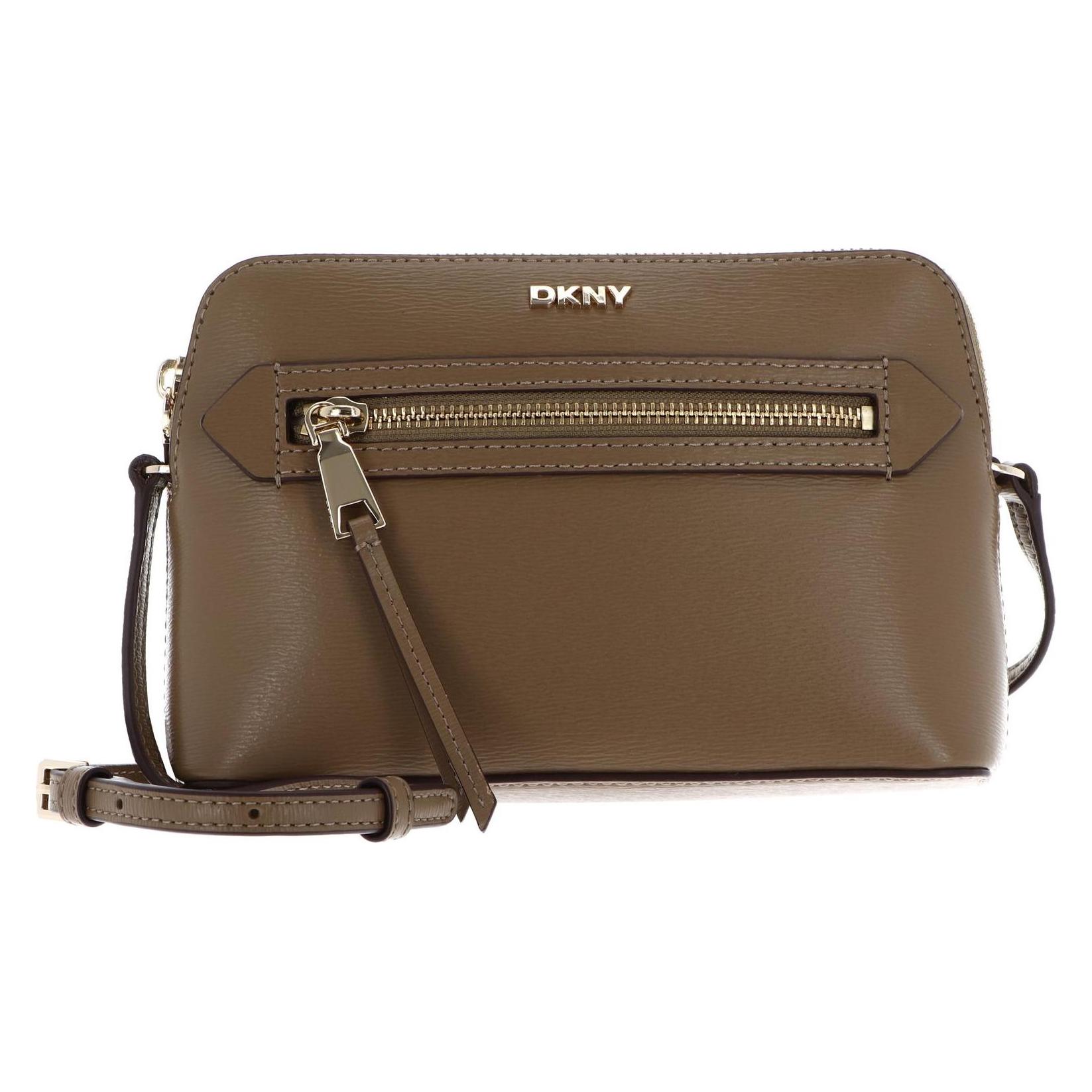 Dkny, Damen, Handtasche, Leren Schoudertas Bryant Crossbody Bag Shitake Lichtbruin, Braun